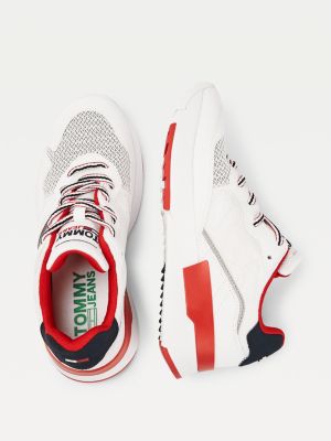 tommy hilfiger mixed texture trainers