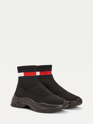 Flag Patch Sock Boots | BLACK | Tommy 