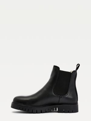 Warm Lined Leather Chelsea Boots 