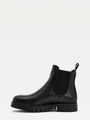 tommy hilfiger metallic heeled chelsea boot