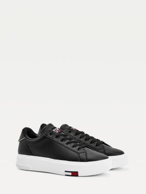 cool tommy leather trainers