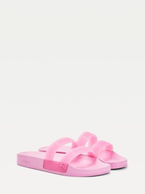 tommy hilfiger pink slides