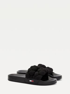 tommy hilfiger slides black