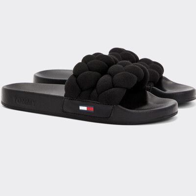 black tommy slides