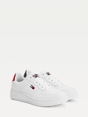 Suede Panel Trainers | WHITE | Tommy 