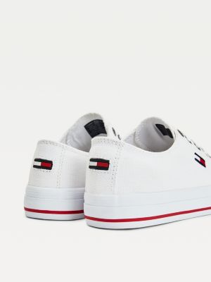 tommy hilfiger tobias flag mesh trainers in white