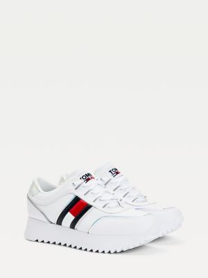 Flag Flatform Trainers | WHITE | Tommy 