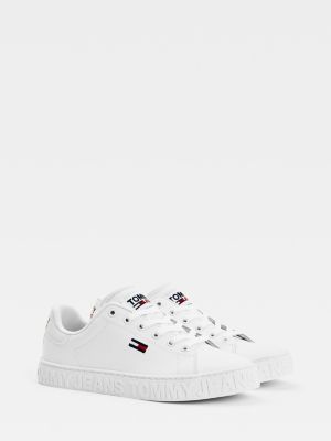 tommy hilfiger metallic back trainers