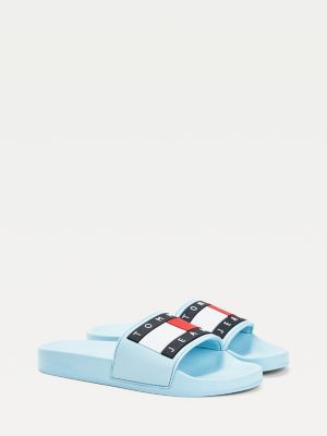 white tommy hilfiger sliders womens