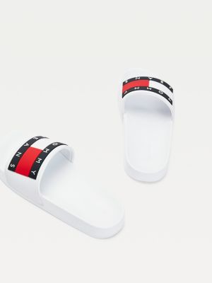 white tommy slides