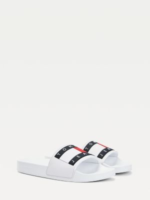 Essential Logo Pool Slides | WHITE | Tommy Hilfiger