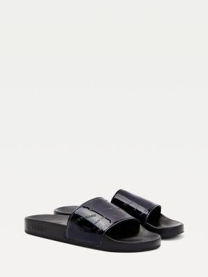 black tommy hilfiger sliders