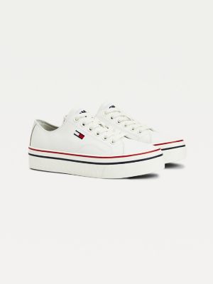 interior borroso preocupación Zapatillas de piel con plataforma | BLANCO | Tommy Hilfiger