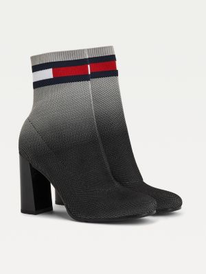 Ombré gebreide laars met hoge hak | ZWART | Tommy Hilfiger