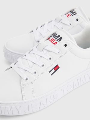 tommy leather trainers