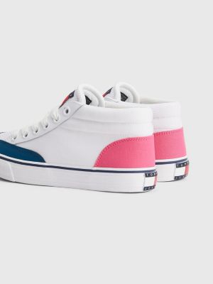 tommy embossed leather trainers