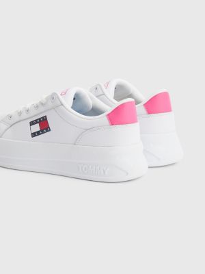 tommy jeans fashion cupsole womens white trainers
