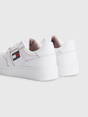 Leather Cupsole Basketball Trainers | WHITE | Tommy Hilfiger