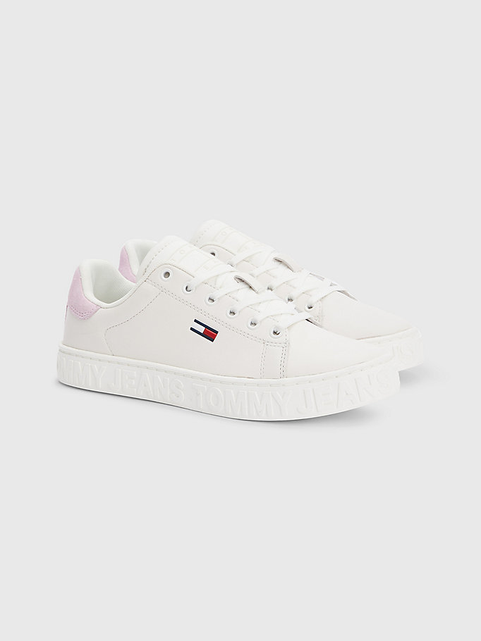 Will simple Consistent Sneakers in pelle con logo sull'intersuola | BIANCO | Tommy Hilfiger