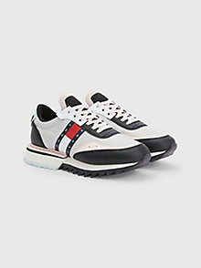 pink mixed cleat runner trainers for women tommy jeans