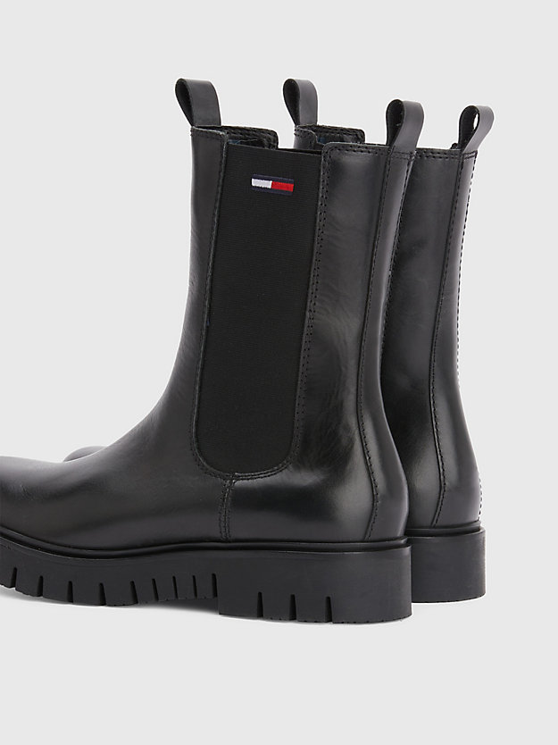 Leather Long Chelsea Boots | BLACK | Tommy Hilfiger
