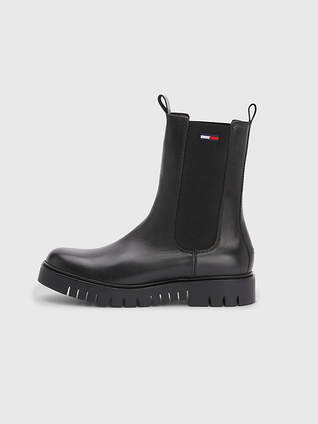 Leather Long Chelsea Boots | BLACK | Tommy Hilfiger