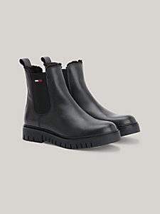 Chelsea boots de Tommy Hilfiger de color Negro Mujer Zapatos de Botas de Botines 