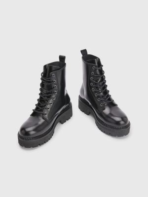 leather and lace boots