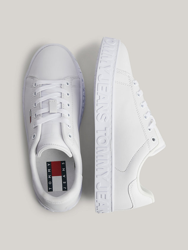 sneakers essential con logo in rilievo white da donna tommy jeans