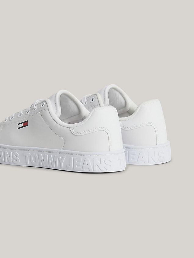 sneakers essential con logo in rilievo white da donna tommy jeans