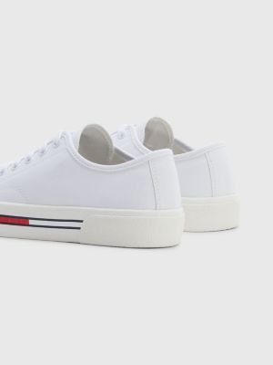 Canvas Signature Detail Trainers WHITE | Tommy Hilfiger