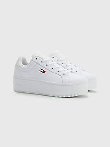 green chunky flatform trainers for women tommy jeans
