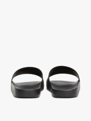 black logo pool slides for women tommy jeans