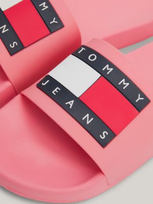 Badge Pool Slides Pink Tommy Hilfiger