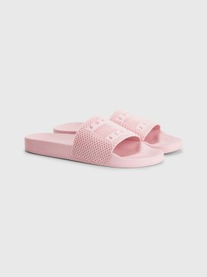 fluffy tommy hilfiger sliders
