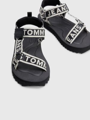 Logo best sale strap sandals