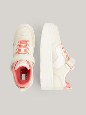 Hook And Loop Flatform Trainers, PINK