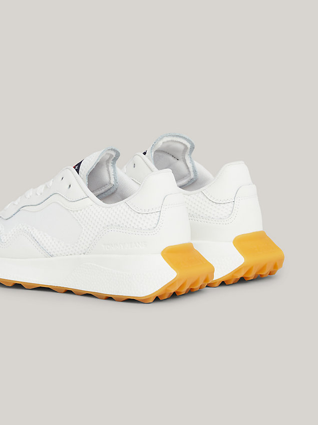 white cleat runner trainers for women tommy jeans