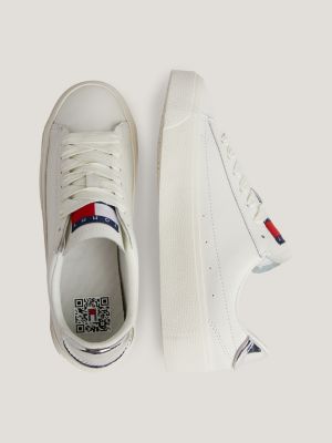 Tommy hilfiger metallic panel deals platform trainers