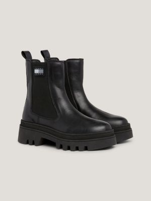 Tommy hilfiger metallic cleated chelsea sale boot