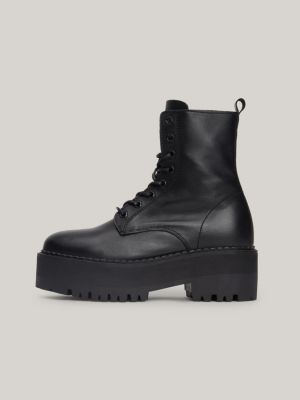 Black cleated hotsell ankle boots