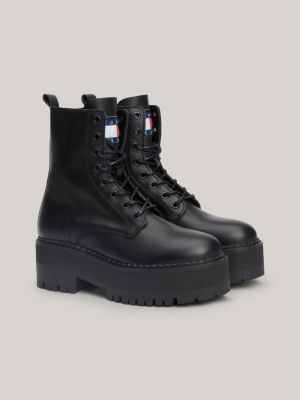 Tommy hilfiger dressy leather lace up clearance boot