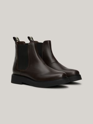 Tommy | | Hilfiger Chelsea Regulating Essential Brown Temperature Boots Leather