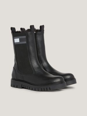 Warm Lined Leather Chelsea Boots | Black | Tommy Hilfiger