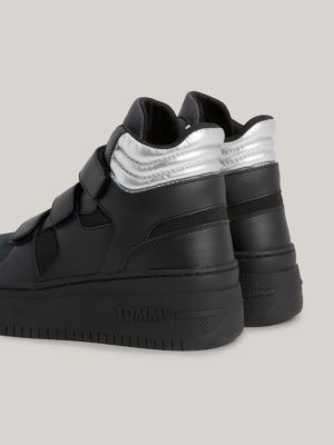 Retro High Top Chunky Flatform Trainers Black Tommy Hilfiger