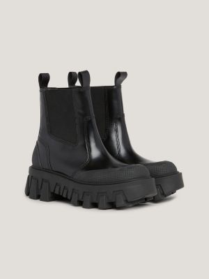 Chunky Leather Chelsea Boots Black Tommy Hilfiger