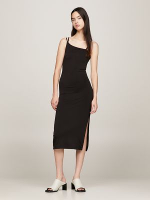 beige leder-pantolette mit blockabsatz für damen - tommy jeans