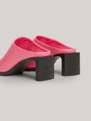 Pink block heel clearance mules