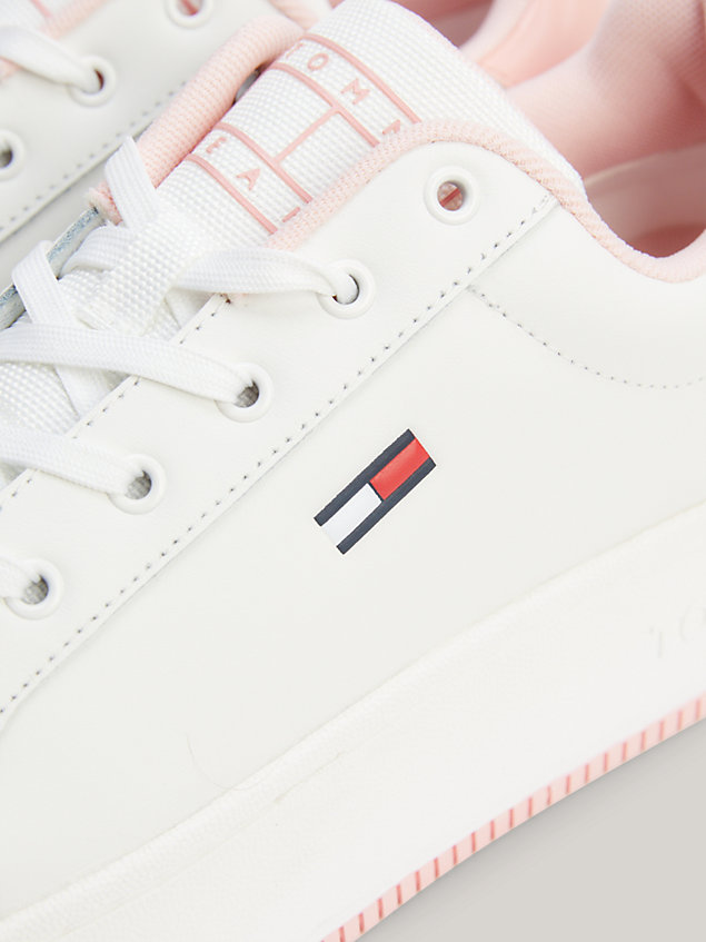 pink buty sportowe exclusive na platformie dla kobiety - tommy jeans