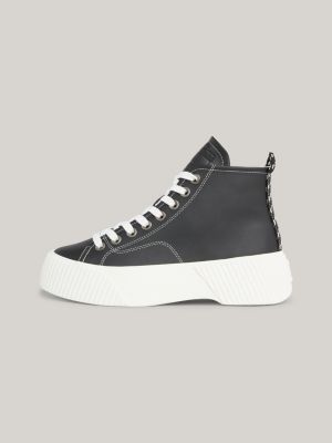 Damen High-Top Sneakers | Plateau Sportschuhe | Mit Metall-Kette | Verschiedene Farben